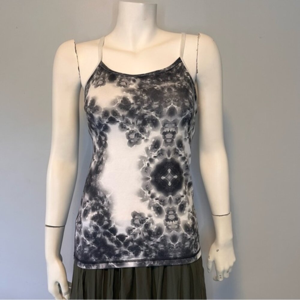 Lululemon Workout Tank Top Gray White Tie Dye Size 6